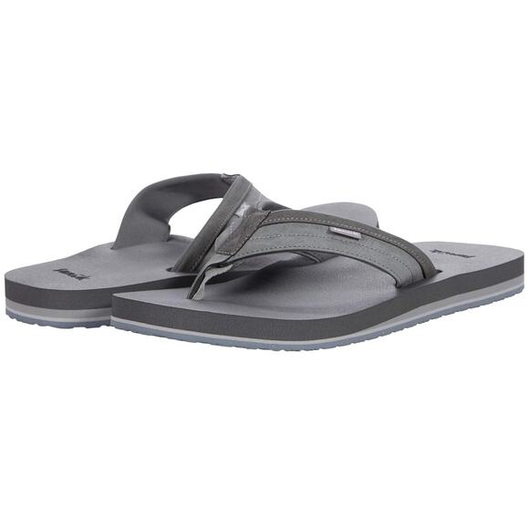 Sanuk Men Ziggy Soft Top Beach Pool Summer Flip Flop Sandals Size US 8 Grey - Picture 1 of 4